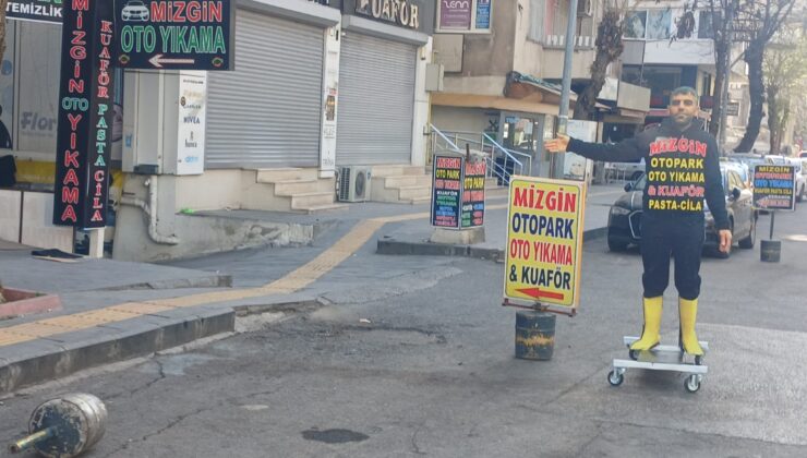 Diyarbakır’da otopark işletmecisinden ilginç reklam yöntemi!
