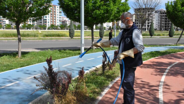 Park ve Bahçelerde Yoğun İlaçlama ve Bakım Çalışması