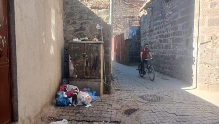 Çöp kovalarının olmadığı sur sokakları atılan çöplerle kokuyor