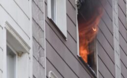 Yangın çıkan apartmanda mahsur kalan 6 kişiyi itfaiye kurtardı