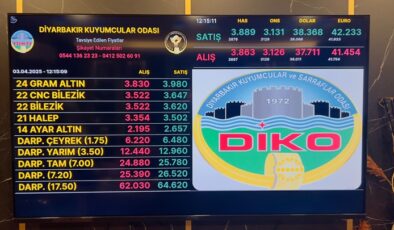 Diyarbakır Kuyumcular Odası Altın İçin Uyardı