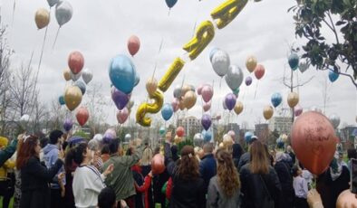 SMA’lı Barış bebek için yüzlerce balon uçuruldu