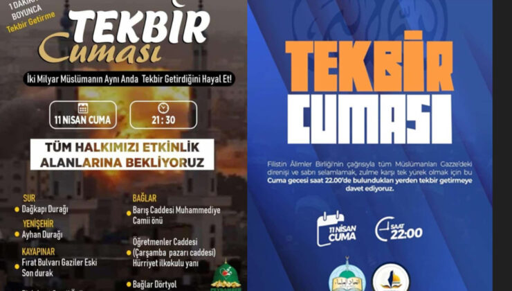 Gazze’ye Tekbir Desteği: Diyarbakır’da Farklı Noktalarda Eş Zamanlı Buluşma