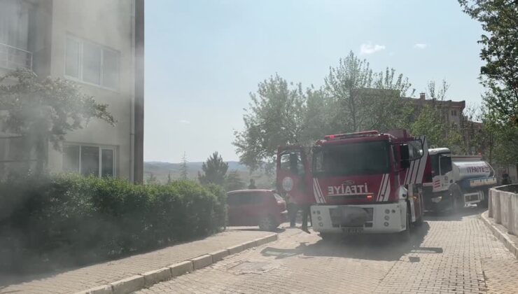 Apartmanda çıkan yangında 6 kişi dumandan etkilendi