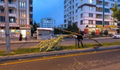 Çatı uçtu, ağaç devrildi, ekipler sahadaydı