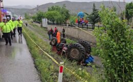 Traktör devrildi, sürücü olay yerinde öldü