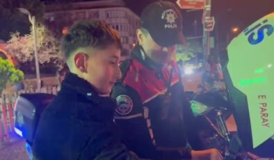 Polis olmak isteyen Bulut’a motosiklet üstünde jest