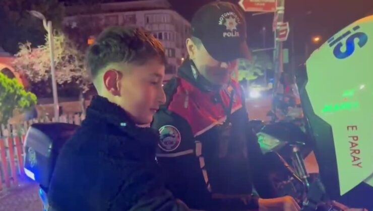 Polis olmak isteyen Bulut’a motosiklet üstünde jest