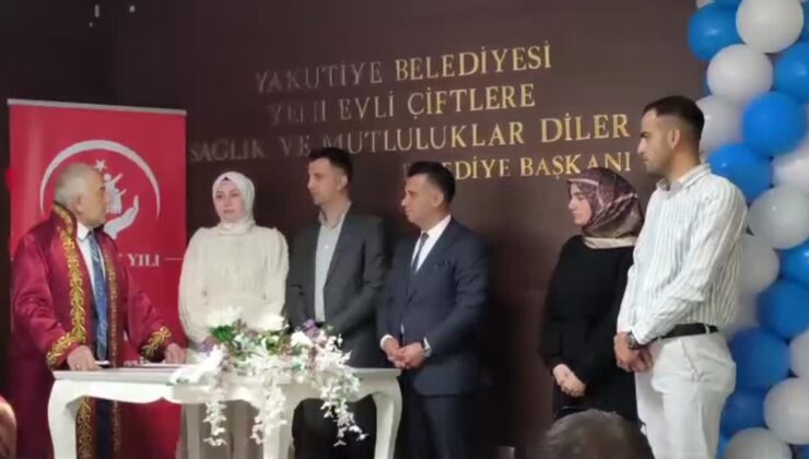 Erzurum’un plaka koduna atıfla 5.5.2025’te 25 nikah kıyıldı
