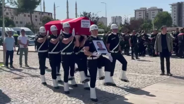 Kalp krizi sonucu vefat eden polis memuru için tören düzenlendi