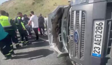 Minibüsün devrilmesi sonucu 7 kişi yaralandı