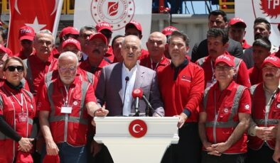 TBMM Başkanı Kurtulmuş, Gabar Dağı’ndaki petrol üretim sahasında konuştu: