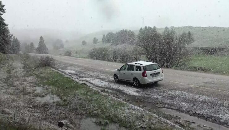 Sarıkamış ilçesi ve yüksek rakımlı geçitler kar yağışıyla beyaza büründü