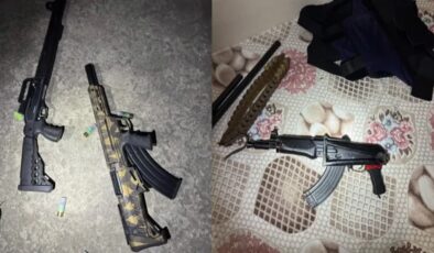 Silah, patlayıcı ve etil alkol ele geçirilen operasyonda 2 zanlı tutuklandı