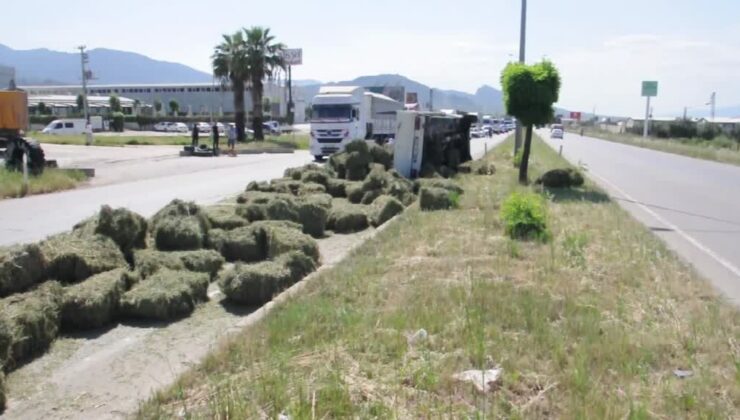 Takla atan kamyonetin sürücüsü yaralandı