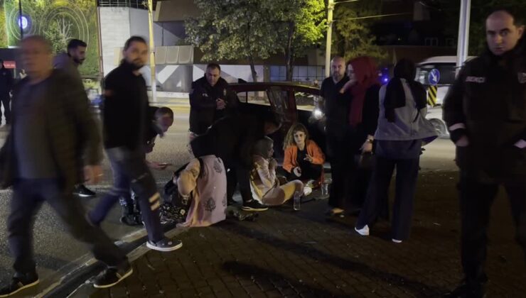 Kavşakta çarpışan araçlarda yedi kişi yaralandı