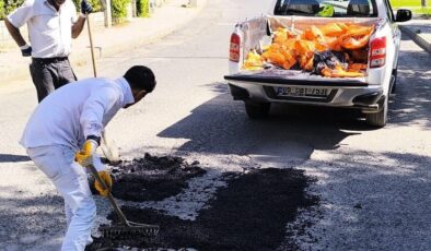 Mobil Asfalt Onarım Ekibi hızlı müdahale için sahada