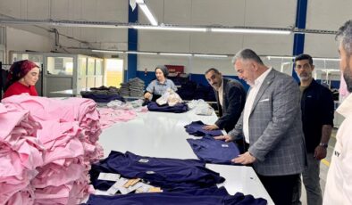 HÜDA PAR’dan Çınar’da tekstil fabrikasına ziyaret