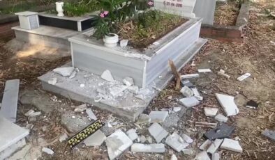 12 mezarı tahrip eden şüpheli yakalandı