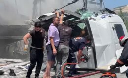 3 tırın karıştığı kazada 1 kişi öldü, 2 kişi yaralandı