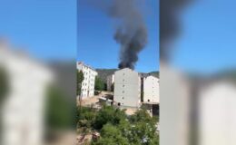 5 katlı binanın çatısı alev aldı