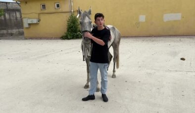 Biniciliğe meraklı olan öğrenciye LGS sınavı sonrası at hediye edildi