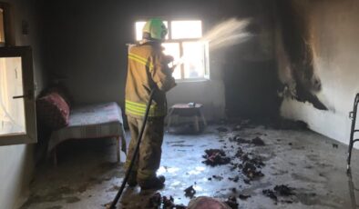Alevlerin ortasında kaldı, kurtarılamadı