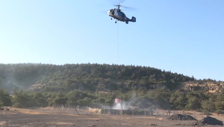 Aliağa ve Foça’daki yangın havadan karadan söndürülüyor