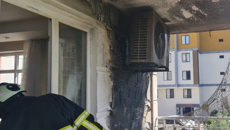 Balkonda tüp patladı, yangın paniğe yol açtı