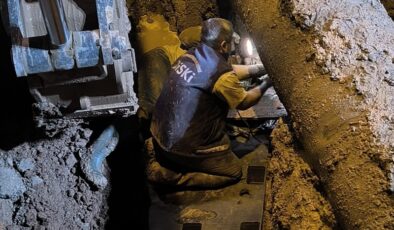DİSKİ, kritik su arızasına gece boyunca müdahale etti