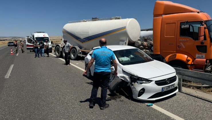 Diyarbakır’da beton mikseriyle otomobil çarpıştı: 1 yaralı
