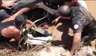 Diyarbakır’da otomobil sulama kanalına düştü