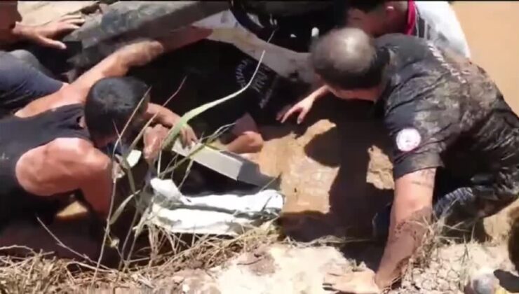 Diyarbakır’da otomobil sulama kanalına düştü