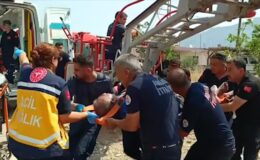 Elektrik akımına kapılan boyacı yaralandı