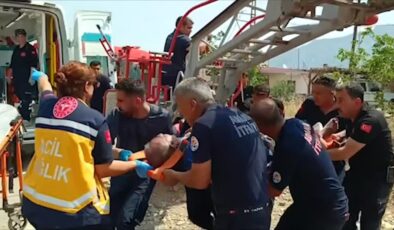 Elektrik akımına kapılan boyacı yaralandı