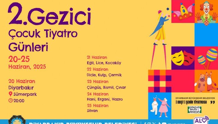 Gezici Çocuk Tiyatro Günleri Diyarbakır’da yeniden başlıyor