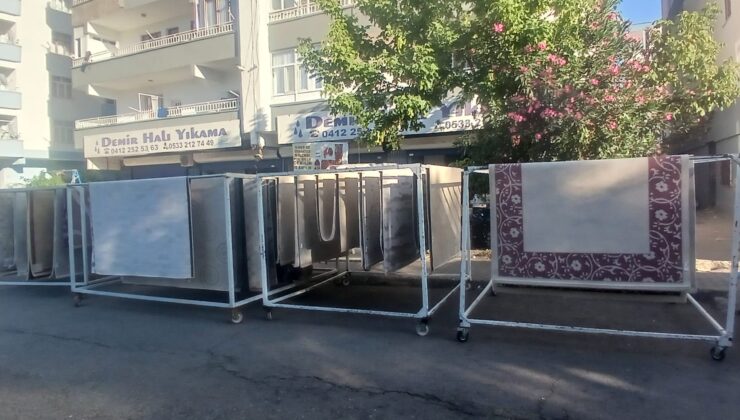 Diyarbakır’da halı yıkamacılarda yaz yoğunluğu başladı