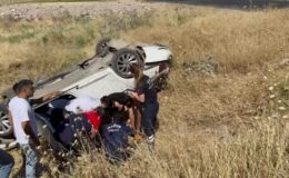 Kontrolden çıkan otomobil şarampole yuvarlandı: 1 yaralı