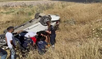 Kontrolden çıkan otomobil şarampole yuvarlandı: 1 yaralı