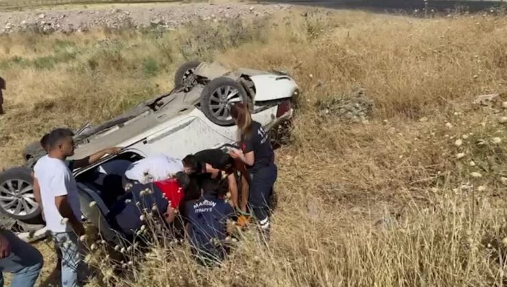 Kontrolden çıkan otomobil şarampole yuvarlandı: 1 yaralı