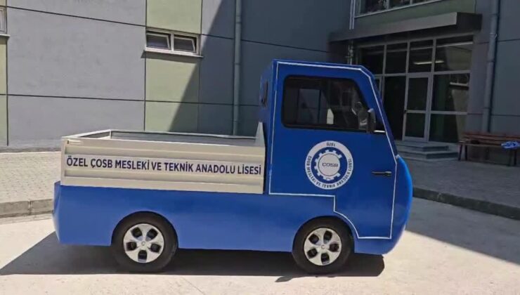 Meslek liseli öğrenciler elektrikli kamyonet tasarladı