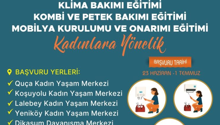 Mobilyadan klimaya kadınlara teknik beceri eğitimi