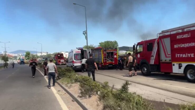 Şekerpınar’daki palet fabrikasında alevler yükseldi
