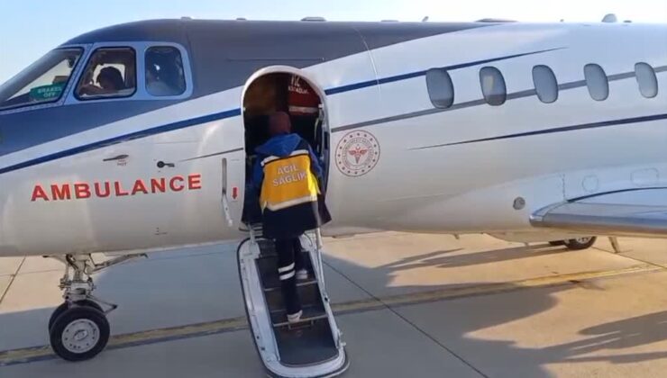 Prematüre doğan bebek ambulans uçakla Ankara’ya nakledildi
