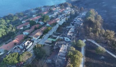 Seferihisar’da yangın kâbusu, Çok sayıda ev ve araç zarar gördü