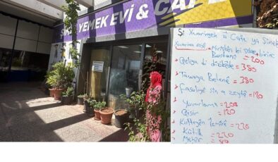 Üniversitede yer alan kafe de  Kürtçe menü