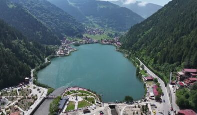 Uzungöl, havadan görüntülendi