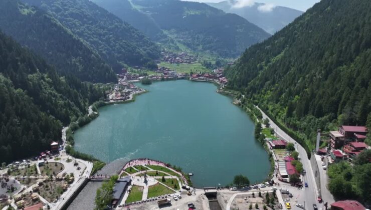 Uzungöl, havadan görüntülendi