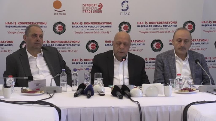 HAK-İŞ Genel Başkanı Arslan, Başkanlar Kurulu Toplantısı’nda konuştu