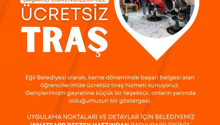 Eğil’de Başarıya Tıraş Ödülü: Öğrencilere Ücretsiz Hizmet